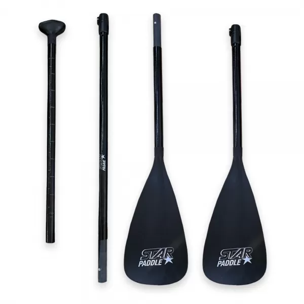  Vâslă STAR Fiberglass 4T Combo NEGRU 