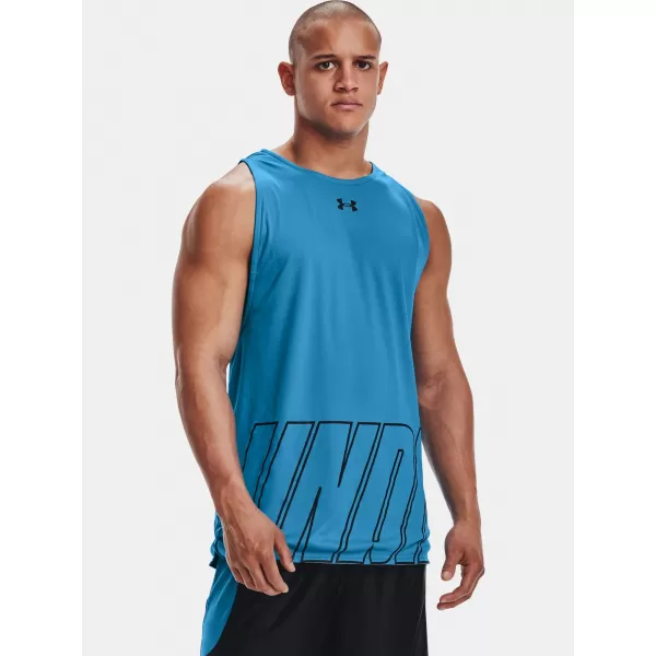  Maiou bărbătesc UNDER ARMOUR UA BASELINE REVERSIBLE TANK 1361899-422 ALBASTRU 
