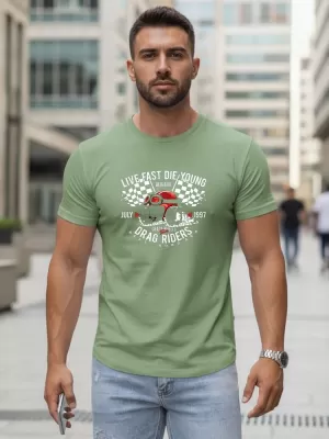Tricou pentru bărbați DSTREET NX5087R-MO VERDE DESCHIS