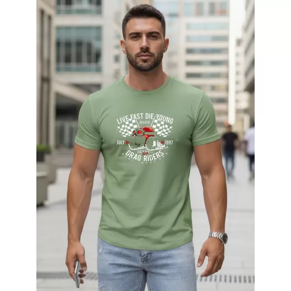  Tricou pentru bărbați DSTREET NX5087R-MO VERDE DESCHIS 