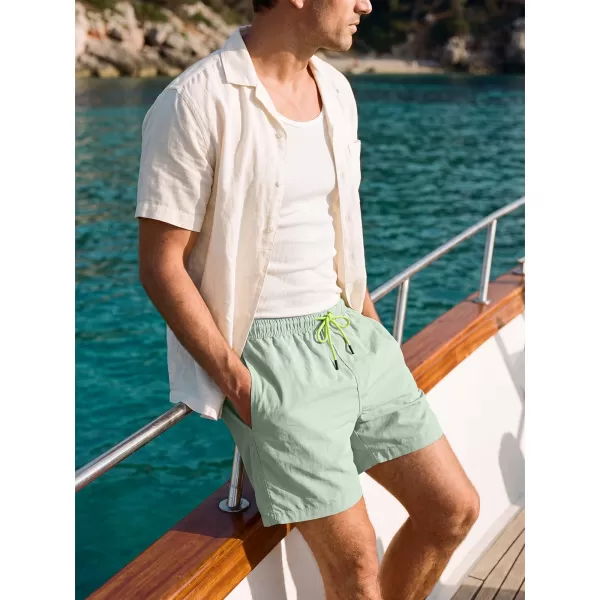  Pantaloni scurți pentru bărbați OMBRE OM-SRSS-0216 MENTĂ 