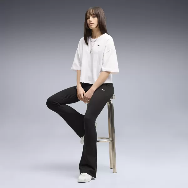  Jambiere de damă PUMA ESS HIGH-WAIST FLARED LEGGINGS 63154201 PUMA NEGRU 