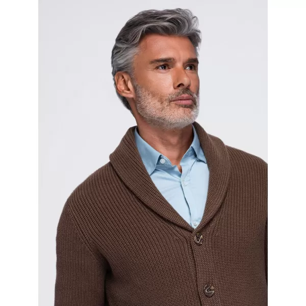  Cardigan pentru bărbați OMBRE OM-SWCD-0200 MARO 