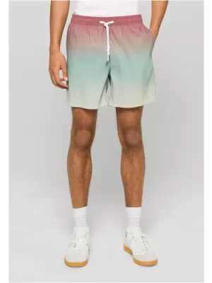 Pantaloni scurți de înot pentru bărbați URBAN CLASSICS TB8452-22413 GRADIENT VERDE