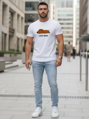 Tricou pentru bărbați DSTREET NX5092R-WH ALB