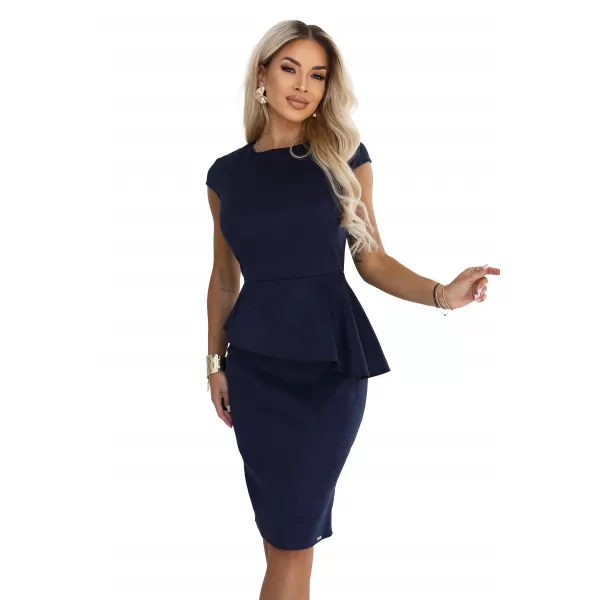  Rochie NUMOCO MIDI A192-18 ALBASTRU ÎNCHIS 