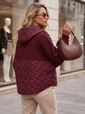 Geaca de dama DSTREET TY5916 BURGUNDIA