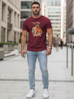 Tricou pentru bărbați DSTREET NX5083R-BU BURGUNDIA