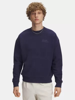 Hanorac pentru bărbați UNDER ARMOUR ICON REV TERRY CREW 6003942-403 ALBASTRU