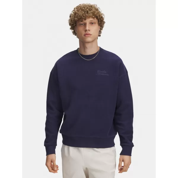  Hanorac pentru bărbați UNDER ARMOUR ICON REV TERRY CREW 6003942-403 ALBASTRU 
