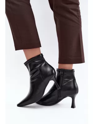Botine de dama BOTO 7107 NEGRU LUCIOS