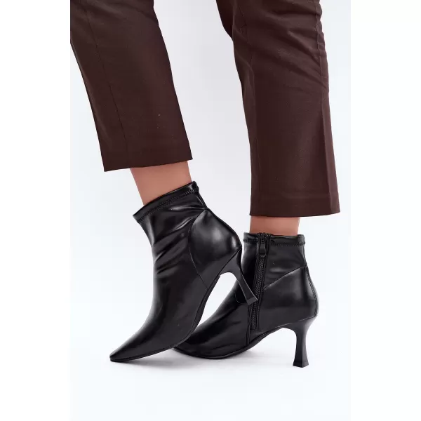  Botine de dama BOTO 7107 NEGRU LUCIOS 