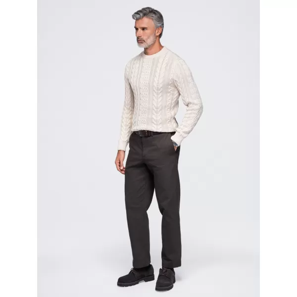  Pulover pentru bărbați OMBRE OM-SWSW-0191 ECRU 