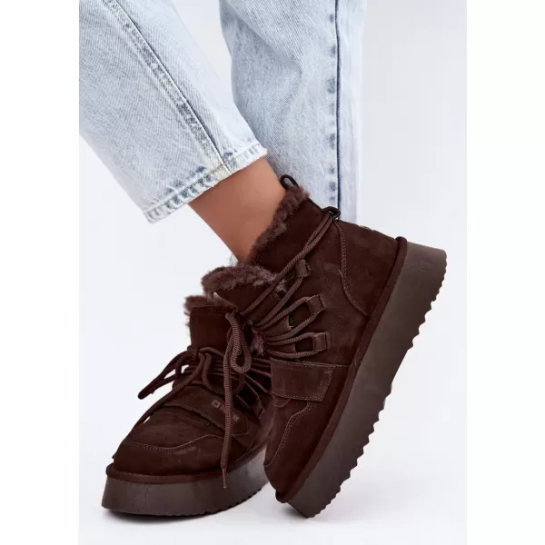  Oameni de zăpadă pentru femei BIG STAR SHOES UU274316 UMBRE MARO/BEJ 