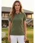 Tricou de damă cu guler MALFINI FOCUS 233 KAKI