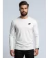 Tricou pentru bărbați cu mâneci lungi 4F WMM00TLONM611 ALB