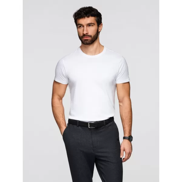  Tricou pentru bărbați OMBRE OM-TSBS-0268 DENIM ALB/GRAFIT/ALBASTRU 