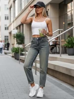 Pantaloni de dama DSTREET UY3002 GRI ÎNCHIS