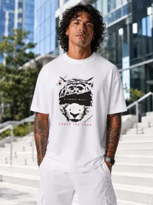 Tricou pentru bărbați DSTREET NX1020R-WH-O ALB