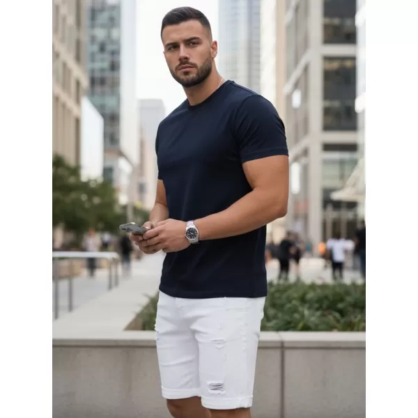  Tricou pentru bărbați DSTREET RX5673 ALBASTRU ÎNCHIS 