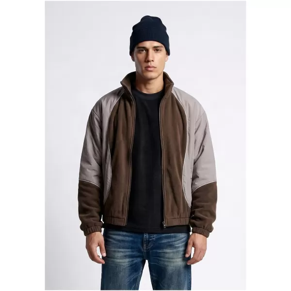  Jachetă de trening pentru bărbați URBAN CLASSICS TB8602-23085 MARO/LILIAC PAL 