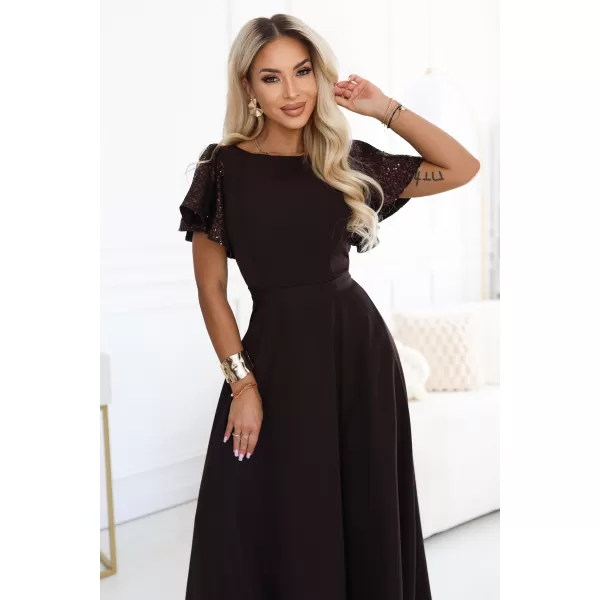  Rochie NUMOCO MIRELLA 694-2 MARO CIOCOLATA 