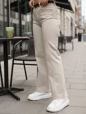 Pantaloni de dama DSTREET UY3059 ECRU
