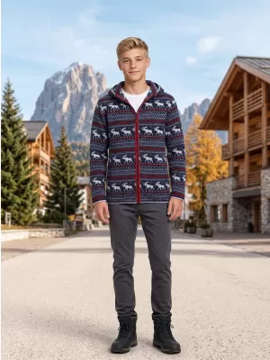 Pulover cald pentru copii ALPINE PRO NORESO VARIANTA OCEANULUI LUMINAT DE LUNA PB