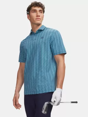 Polo pentru bărbați UNDER ARMOUR UA DRIVE CHILL PRINTED POLO 6009724-466 ALBASTRU