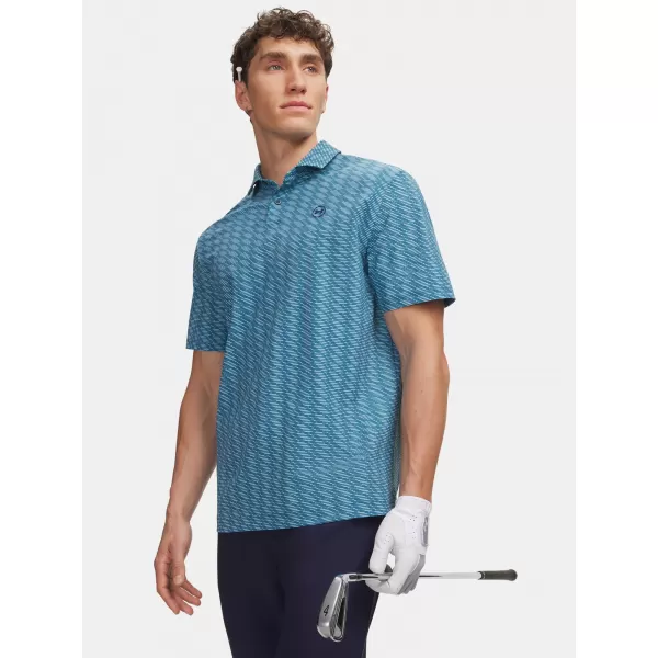  Polo pentru bărbați UNDER ARMOUR UA DRIVE CHILL PRINTED POLO 6009724-466 ALBASTRU 