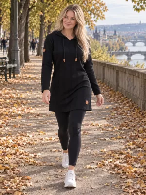 Hanorac de dama ALTISPORT INA NEGRU