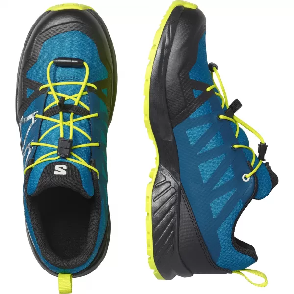  Pantofi pentru copii SALOMON OUTSCAPE WATERPROOF L49212500 MYKONOS ALBASTRU/NEGRU/ VAR ACID 