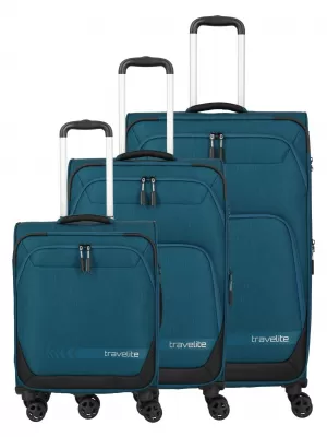 Un set de valize TRAVELITE Kick Off 4w S, M exp, L exp BENZINĂ