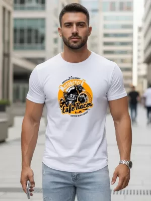 Tricou pentru bărbați DSTREET NX5095R-WH ALB