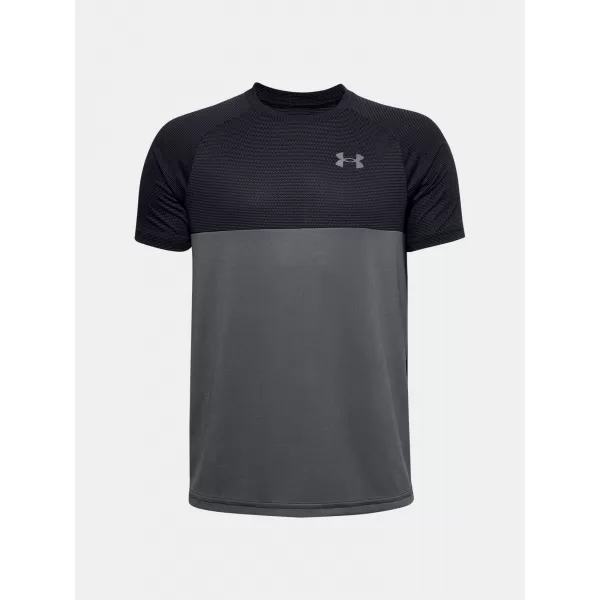  Tricou băieți UNDER ARMOUR TECH COLORBLOCK SS 1357548-001 NEGRU 