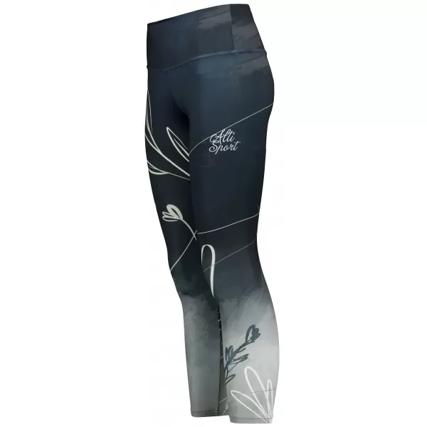  Jambiere lungi premium pentru femei (dimensiuni noi) ALTISPORT VOJ/ALW083LEG05 ALB-NEGRU 