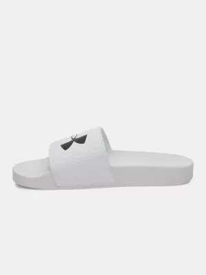 Papuci pentru bărbați UNDER ARMOUR ARMR SLIDE 6007527-100 ALB