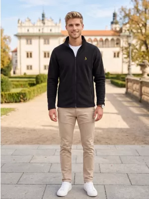 Hanorac pentru bărbați din fleece ALTISPORT ALM002852 NEGRU SI AURIU