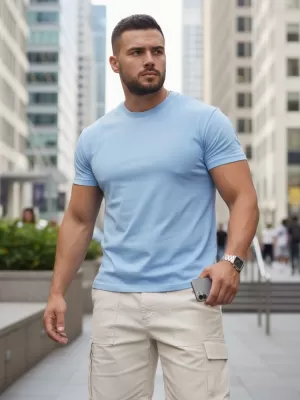 Tricou pentru bărbați DSTREET RX5680 ALBASTRU DESCHIS