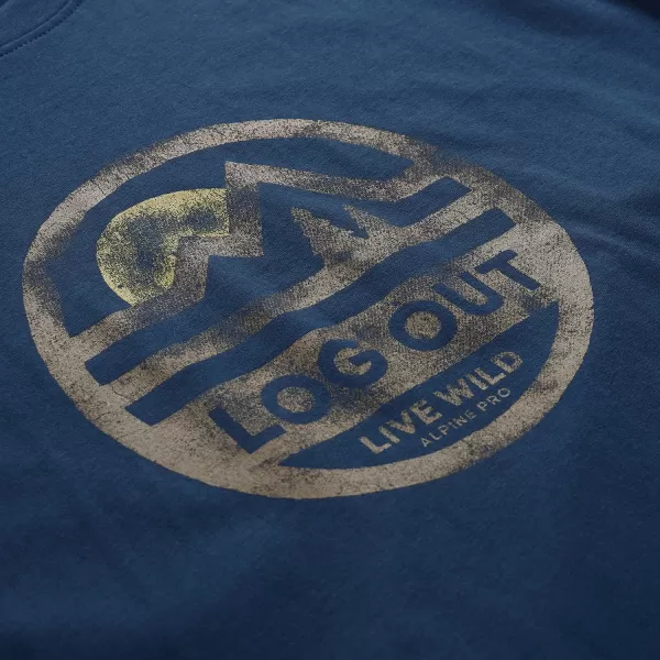  Tricou pentru bărbați ALPINE PRO TERMES 4 VARIANTA PC MOONLIT OCEAN 