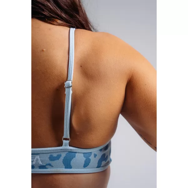 Sutien sport cu suport mediu cu imprimeu leopard NEBBIA PRIMAL 854 LEOPARD ALBASTRU 