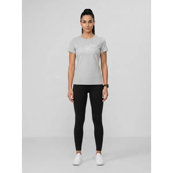  Tricou pentru femei 4F WMM00TTSHF3309 MELANGE GRI DESCHIS RECE 