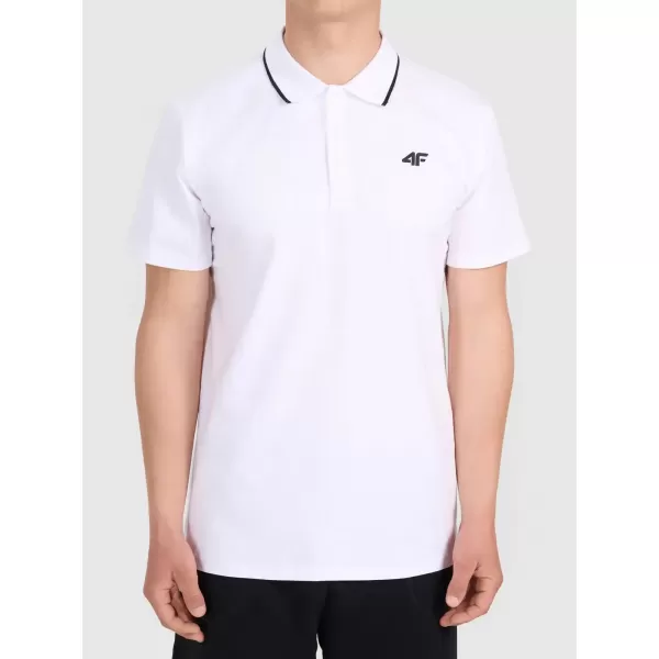  Tricou pentru bărbați cu guler 4F WMM00TPTSM0773 ALB 
