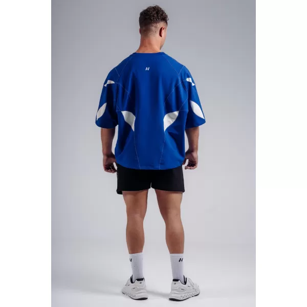 Tricou supradimensionat cu capac pompă NEBBIA PRIMAL 871 ALBASTRU 
