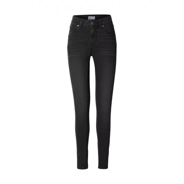  Pantaloni de dama URBAN CLASSICS TB8370 NEGRU SPALAT 