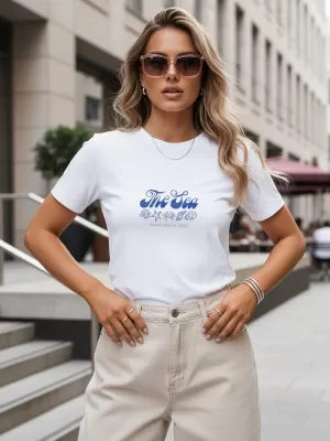 Tricou pentru femei DSTREET NX8028RY-WH ALB