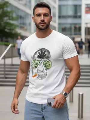 Tricou pentru bărbați DSTREET RX4922 ALB