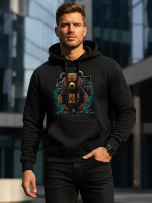 Hanorac pentru bărbați DSTREET NX0048B-BK NEGRU