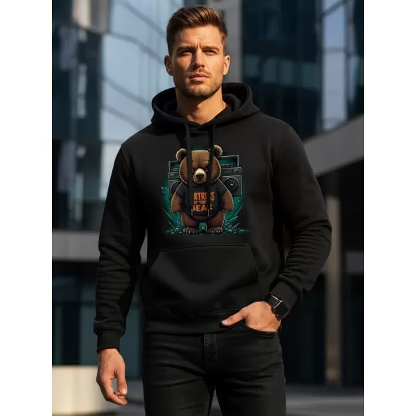  Hanorac pentru bărbați DSTREET NX0048B-BK NEGRU 