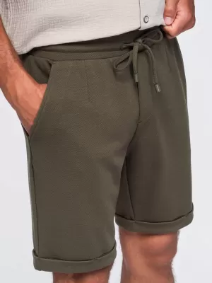 Pantaloni scurți pentru bărbați OMBRE OM-SRCS-0206 VERDE MĂSLINIU